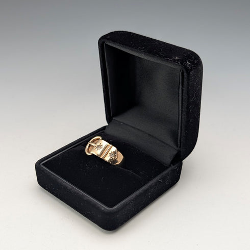 1969年 英国ヴィンテージ K9ゴールド ヴィクトリアンデザインリング(15号) 指輪