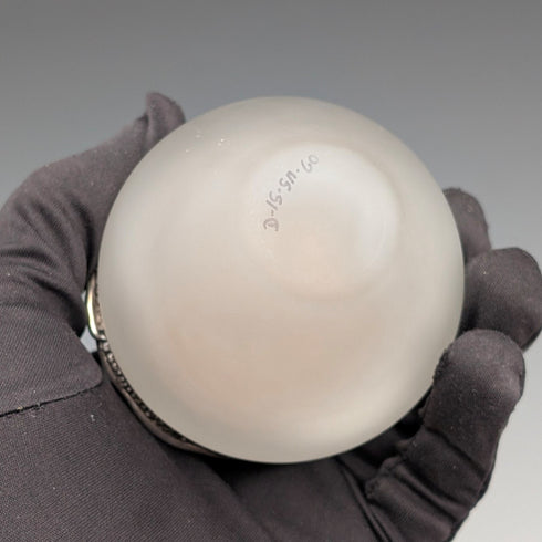 Early 20th Century Silver Overlay & Avalon Decorated Frosted Glass Perfume Bottle, DOMAR