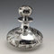 Vintage American Art Nouveau Silver Overlay Glass Perfume Bottle
