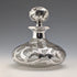 Vintage American Art Nouveau Silver Overlay Glass Perfume Bottle