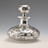 Vintage American Art Nouveau Silver Overlay Glass Perfume Bottle