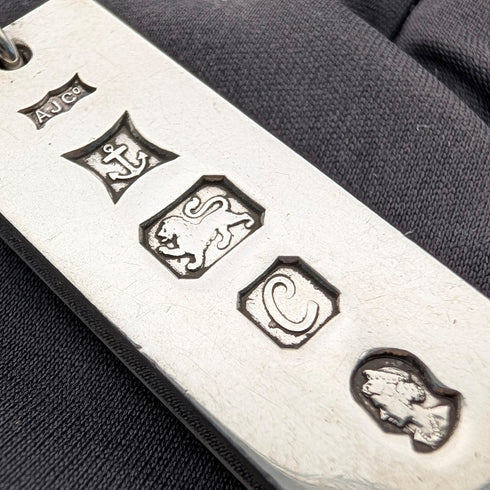 1977年 英国 純銀製 ジュビリー インゴットペンダント純銀ネックレス付 計36g