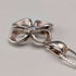 Vintage sterling silver floral pendant with stones, with sterling silver necklace, total 2g.