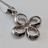Vintage sterling silver floral pendant with stones, with sterling silver necklace, total 2g.