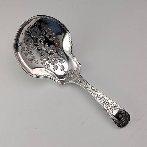 1893 Antique British Sterling Silver Tea Caddy Spoon 11.4g George Maudsley Jackson