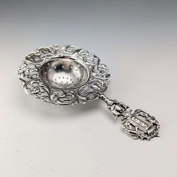 1920年 オランダアンティーク シルバー製ティーストレーナー 31g Hendrick Hoojikass