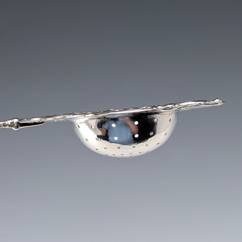 1920s Dutch Antique Silver Tea Strainer, 31g, Hendrick Hoojikass