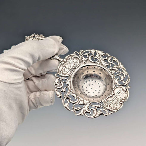 1920年 オランダアンティーク シルバー製ティーストレーナー 31g Hendrick Hoojikass