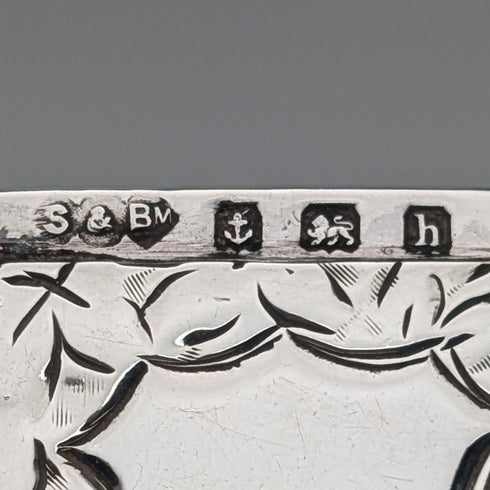 1907年 英國古董 純銀製 火柴盒 15g 火柴盒 Smith&Bartlam