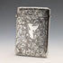 1898 British Antique Scroll-Decorated Sterling Silver Card Case, 79g, Joseph Gloster