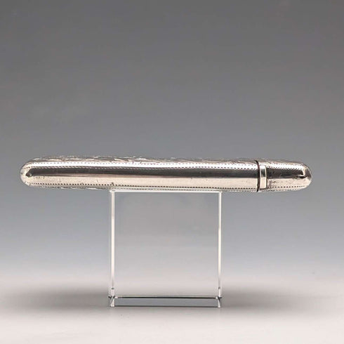 1898 British Antique Scroll-Decorated Sterling Silver Card Case, 79g, Joseph Gloster