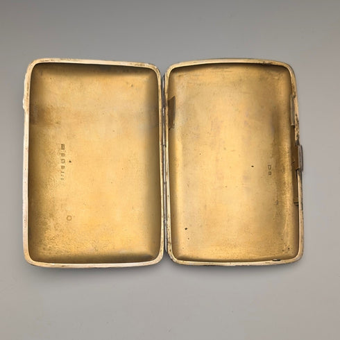 1907年 英國古董 純銀製 雪茄盒 精細浮雕裝飾 163g Joseph Gloster