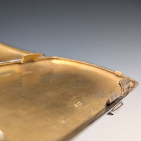 1907年 英國古董 純銀製 雪茄盒 精細浮雕裝飾 163g Joseph Gloster