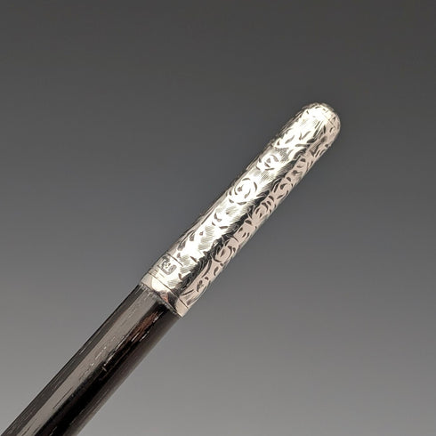 1912年 英國古董 純銀裝飾 指揮棒 52cm Ebenezer Neewman