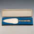 1972 British Vintage Cake Slicer with Sterling Silver Handle, Boxed, Harrison Brothers