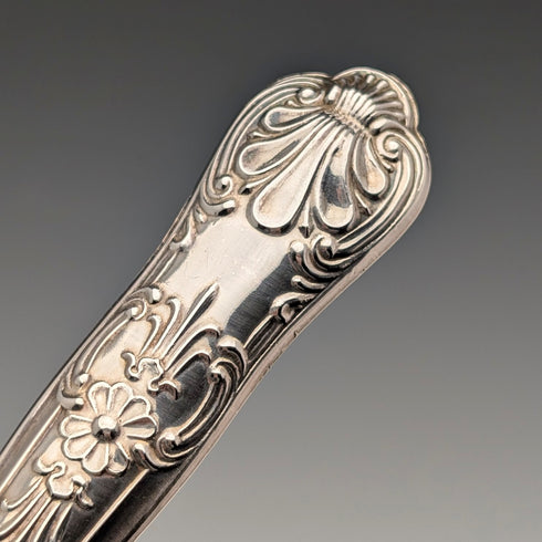 1972 British Vintage Cake Slicer with Sterling Silver Handle, Boxed, Harrison Brothers