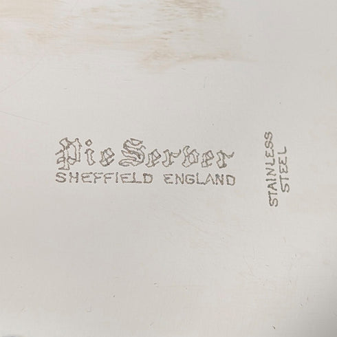 1972 British Vintage Cake Slicer with Sterling Silver Handle, Boxed, Harrison Brothers