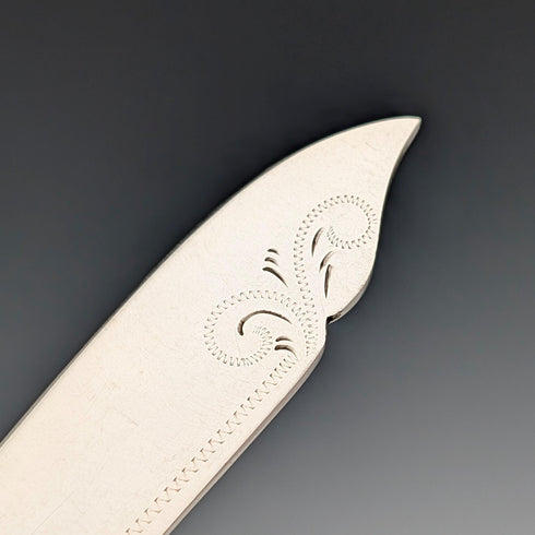 1933年 英國復古 純銀手柄 魚餐具6對 C H Beatson