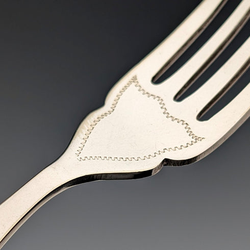 1933年 英國復古 純銀手柄 魚餐具6對 C H Beatson