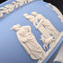 Vintage British Wedgwood Jasperware Large Footed Bowl, Pale Blue
