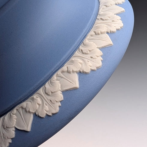 Vintage British Wedgwood Jasperware Large Footed Bowl, Pale Blue