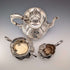 1863 British Antique Silver Plate Tea Set, 3-Piece Set, Thomas Bradbury
