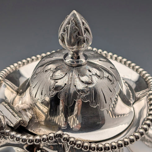 1863年 英国アンティーク シルバープレート製 ティーセット 3点セット Thomas Bradbury