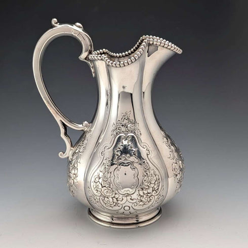 1863 British Antique Silver Plate Tea Set, 3-Piece Set, Thomas Bradbury