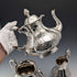 1863 British Antique Silver Plate Tea Set, 3-Piece Set, Thomas Bradbury