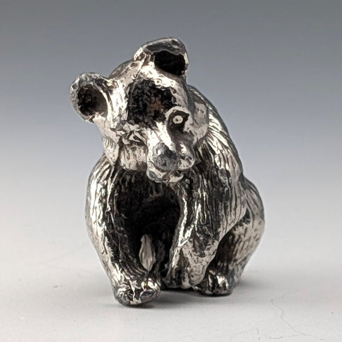 復古835銀製熊迷你雕像49g