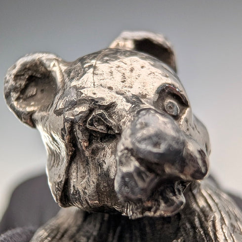 復古835銀製熊迷你雕像49g