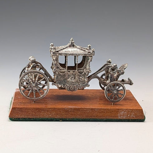 1977年 英國純銀製 金州馬車迷你模型 65g Toye, Kenning&Spencer 附盒