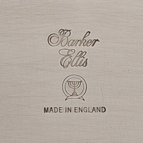 British Vintage Silverplate Oval Small Gallery Tray, 17cm Wide, Barker Ellis