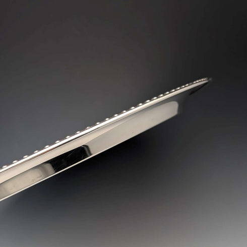 英國復古銀鍍層大型圓形托盤 直徑36cm International Silver