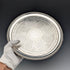 1890s Antique British Sterling Silver Footed Salver/Card Tray, 26cm Diameter, 517g, Elkington