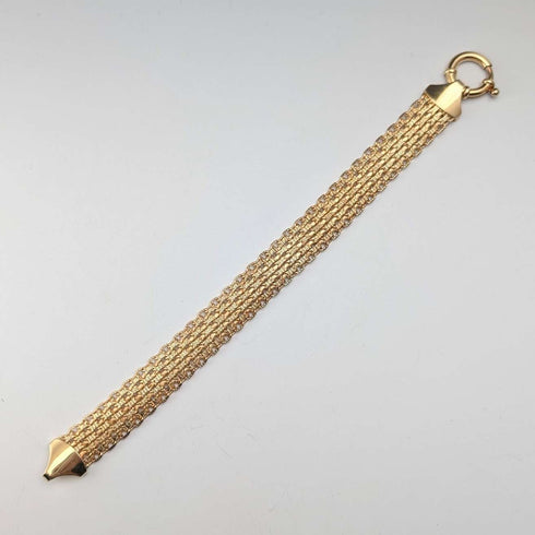 Vintage Sterling Silver Gold-Plated Mesh Bracelet, 20g