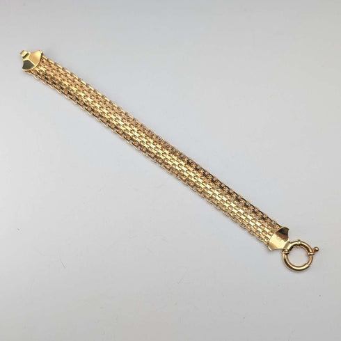 Vintage Sterling Silver Gold-Plated Mesh Bracelet, 20g