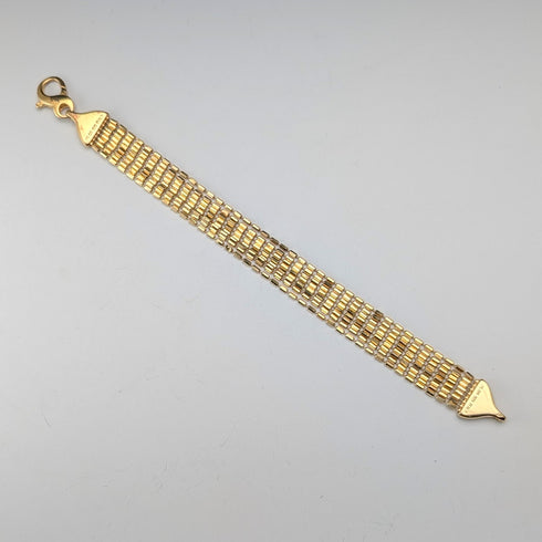 ヴィンテージ 純銀製 ゴールドメッキ ロープ ブレスレット 18g MILOR ITALY