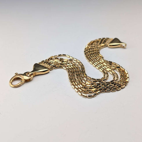 Vintage Sterling Silver Gold-Plated Rope Bracelet 18g MILOR ITALY