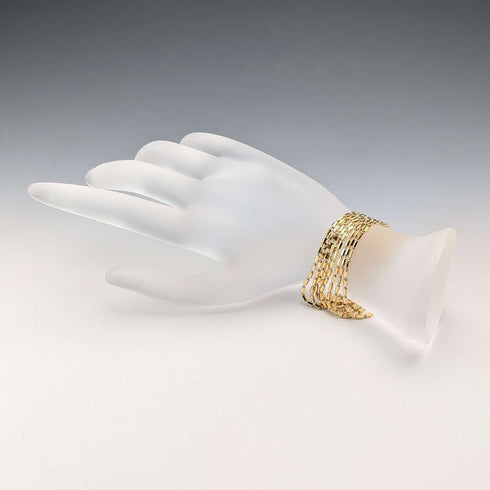 Vintage Sterling Silver Gold-Plated Rope Bracelet 18g MILOR ITALY