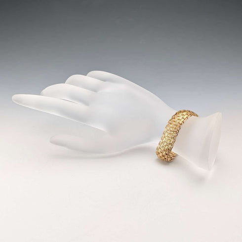 Vintage Sterling Silver Gold-Plated Mesh Bracelet, 20g