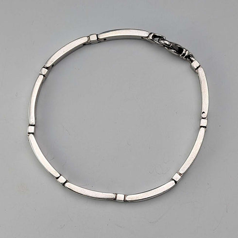 Vintage Sterling Silver Bar Link Bracelet, 20g
