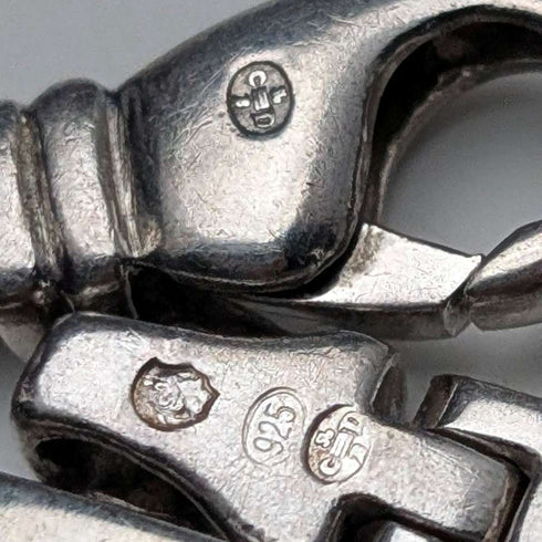 Vintage Sterling Silver Bar Link Bracelet, 20g