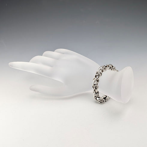 英国復古 純銀製 拜占庭鏈手鍊 30g