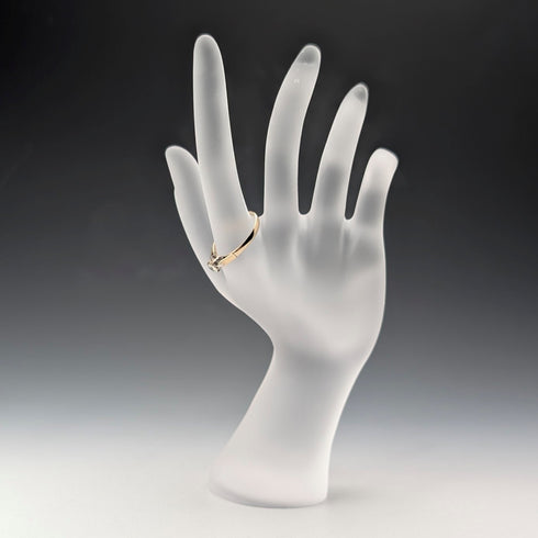 British Vintage K9 Gold Ring, White Stone, 1.5g (Size 15), Ring, CL&S