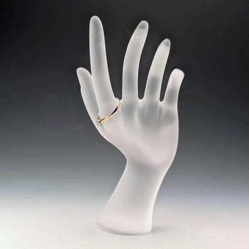 British Vintage K9 Gold Ring, White Stone, 1.5g (Size 15), Ring, CL&S