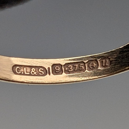 British Vintage K9 Gold Ring, White Stone, 1.5g (Size 15), Ring, CL&S