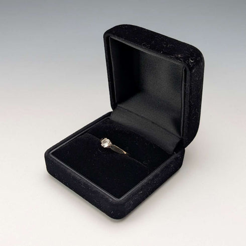 British Vintage K9 Gold Ring, White Stone, 1.5g (Size 15), Ring, CL&S