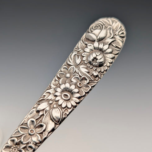 米国アンティーク 純銀製 ベリースプーン 大小ペア 計111g S. Kirk &Son