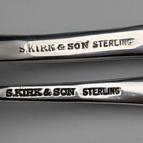 米国アンティーク 純銀製 ベリースプーン 大小ペア 計111g S. Kirk &Son